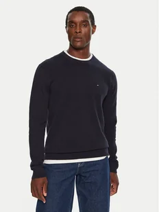 Tommy Hilfiger Sweter MW0MW36347 Granatowy Regular Fit - Swetry męskie - miniaturka - grafika 1