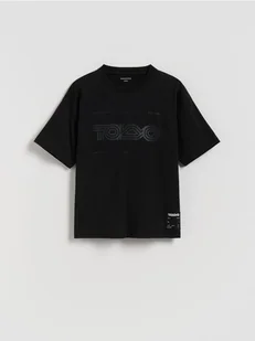 Reserved - T-shirt oversize - czarny - Koszulki dla chłopców - miniaturka - grafika 1