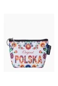 Kosmetyczka Folk Polska biały - Kosmetyczki, organizery i kuferki - miniaturka - grafika 1