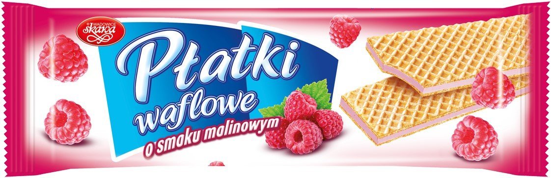 Płatki waflowe malinowe Skawa 130 g