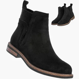 Botki Damskie Na Obcasie Wsuwane Buty Czarne Lekkie Eko A2902 Czarny 39 - Botki damskie Botki Damskie Na Obcasie Wsuwane Buty Czarne Lekkie Eko A2902 Czarny 39 - Botki damskie - miniaturka - grafika 1