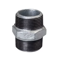 Odpływy liniowe - Nypel wkrętny równoprzelotowy 2.5" ocynk N8, NR 38, NR 280 - miniaturka - grafika 1
