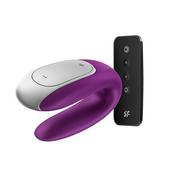 Wibratory i masażery - Satisfyer Satisfyer Double Fun Purple - miniaturka - grafika 1