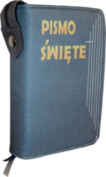 Okładka, ETUI na Biblię, Pismo Święte, z ulubionym CYTATEM, DEDYKACJĄ, wzór GRAFIT, zamykana na zamek - Dewocjonalia - miniaturka - grafika 1