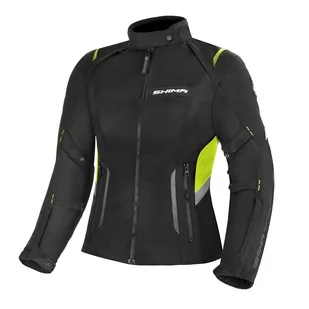 SHIMA RUSH LADY kurtka motocyklowa damska - tekstylna, wielosezonowa, miejska kurtka z membraną wodoodporną i ocieplaczem, protektorami CE pleców, lokci, barków (Fluo, XL) - Odzież motocyklowa - miniaturka - grafika 1