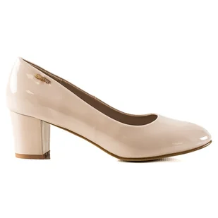 Goodin Eleganckie Lakierowane Czółenka beżowy - Czółenka - miniaturka - grafika 1