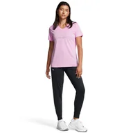 Spodnie damskie - Damskie spodnie treningowe Under Armour Tech Pant - czarne - miniaturka - grafika 1