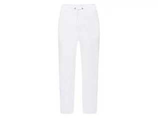 Spodnie damskie - ESMARA ESMARA Spodnie robocze damskie, białe, 1 para (42, Biały, relaxed fit) - grafika 1