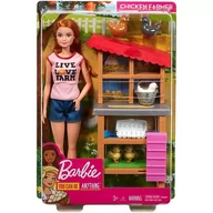 Lalki dla dziewczynek - Mattel Barbie Farmerka z kurnikiem FXP15 - miniaturka - grafika 1