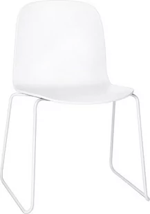 Krzesło Visu Sled białe na stalowych nogach z łącznikiem - Fotele i krzesła ogrodowe - miniaturka - grafika 1