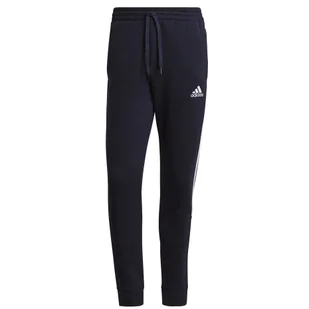 Spodnie męskie adidas Essentials Tapered Cuff 3 Stripes granatowe GK8977-S - Spodnie męskie - miniaturka - grafika 1