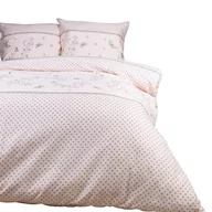 Pościel - Pościel flanelowa ciepła gruba 200x220 31503-1 beżowa kwiaty - miniaturka - grafika 1