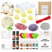 Kosmetyki kąpielowe dla dzieci - Zestaw WIOSENNY na kreatywny prezent do robienia mydła dla dzieci Zając XXL - miniaturka - grafika 1