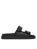 Klapki i japonki damskie - Badura Klapki BURDOCK-124AL0955 Czarny - miniaturka - grafika 1