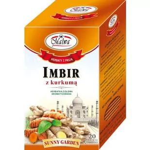 Malwa Sunny Garden Imbir z kurkumą herbatka ziołowa aromatyzowana 40 g (20 x 2 g) - Herbata - miniaturka - grafika 1