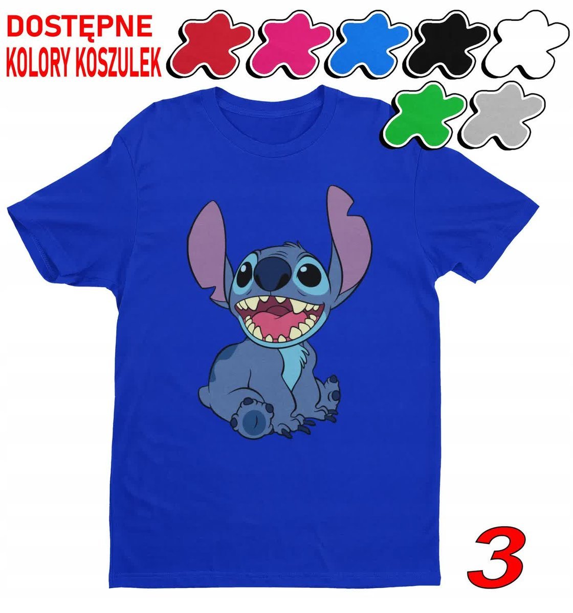 Koszulka Dziecięca Z Nadrukiem Dla Fana Stich Angel Słodziak -M 134-140