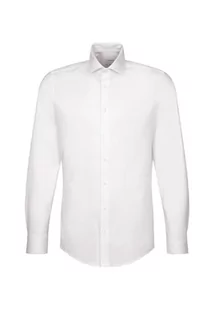 Seidensticker Męska koszula slim fit z długim rękawem, biały, 39 - Koszule męskie - miniaturka - grafika 1