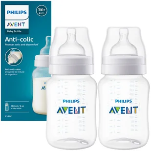 2x BUTELKA PHILIPS AVENT SCY103/01 CLASSIC 260ML ANTYKOLKOWA SMOCZEK 1M+ - Butelki dla niemowląt - miniaturka - grafika 1