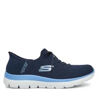 Sneakersy damskie - Sneakersy Skechers Summits-New Daily 150263/NVBL Granatowy - miniaturka - grafika 1