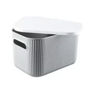 Pudła i pojemniki do przechowywania - Plastikowy pojemnik z pokrywką – Mioli Decor - miniaturka - grafika 1