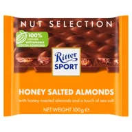 Czekolada - Ritter Sport CZEKOLADA MLECZNA Z CAŁYMI MIGDAŁAMI SOLONYMI W MIODZIE 100G zakupy dla domu i biura OF7046 - miniaturka - grafika 1