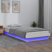 Łóżka - Lumarko Rama łóżka z LED, biała, 90 x 200 cm, lite drewno - miniaturka - grafika 1