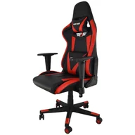 Fotele gamingowe - Fotel Gamingowy Dla Gracza Czarno-Czerwony Ergonomiczny Młodzieżowy Obrotowy Patiomage - miniaturka - grafika 1
