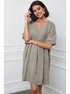 Sukienki - Fleur de Lin Lniana sukienka "Etsy" w kolorze szarobrązowym - miniaturka - grafika 1