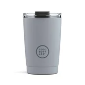 Zestawy naczyń dla dzieci - Cool Bottles Kubek termiczny 330 ml Triple cool Pastel Grey - miniaturka - grafika 1