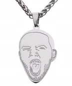 Wisiorki - Naszyjnik Wisiorek Mac Miller Twarz Srebrna GO : OD AM Muzyczny Prezent Y2K - miniaturka - grafika 1