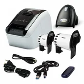 Drukarki kart i etykiet - Drukarka etykiet Brother QL-800 duocolor 300dpi / do 62mm / PC / Mac / USB / z czytnikiem kodów HDWR HD43 w zestawie - miniaturka - grafika 1