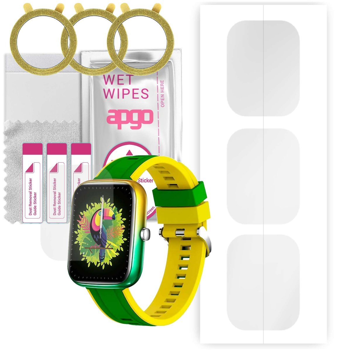 3x Folia hydrożelowa do Colmi P8 BR - apgo Smartwatch Hydrogel Protection Ochrona na ekran smartwatcha