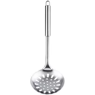 Przybory do gotowania - Łyżka cedzakowa KADAX, srebrna, 33 cm - miniaturka - grafika 1