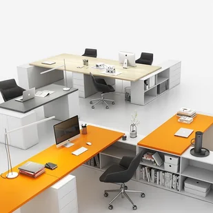 Blat roboczy do biurka BLOCK, 1800 x 800 x 25 mm, pomarańczowy - Blaty meblowe i parapety okienne - miniaturka - grafika 5