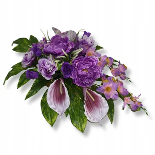 STROIK NA GRÓB DEKORACJA NAGROBNA Wiązanka sztuczne kwiaty Obciążony stroik - Sztuczne kwiaty - miniaturka - grafika 1