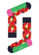 Skarpetki damskie - Happy Socks Santa Sock, kolorowe i zabawne, Skarpety dla kobiet i mężczyzn, Czerwony (36-40) - miniaturka - grafika 1