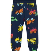 Dresy i komplety dla chłopców - Spodnie dresowe dla chłopca, z pojazdami, granatowe 3-8 lat - miniaturka - grafika 1