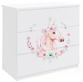 Komody dla dzieci - Biała komoda dla dzieci z koniem L6-K73 - miniaturka - grafika 1