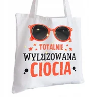 Torby i wózki na zakupy - Torba Bawełniana biała dla Cioci Na Prezent ekologiczna Trwały Nadruk - miniaturka - grafika 1