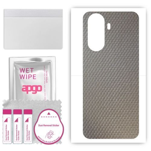 folia naklejka skórka strukturalna na TYŁ do Wiko Hi Enjoy 60s 5G - Aluminium krople - apgo SKINS