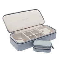 Pudełka i szkatułki - Etui podróżne na biżuterię prostokątne, duże (błękitne) Supersize Stackers - miniaturka - grafika 1