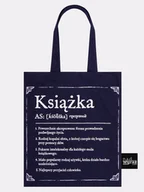 Plecaki szkolne i tornistry - Definicja książki torba na książki bawełniana granatowa - miniaturka - grafika 1