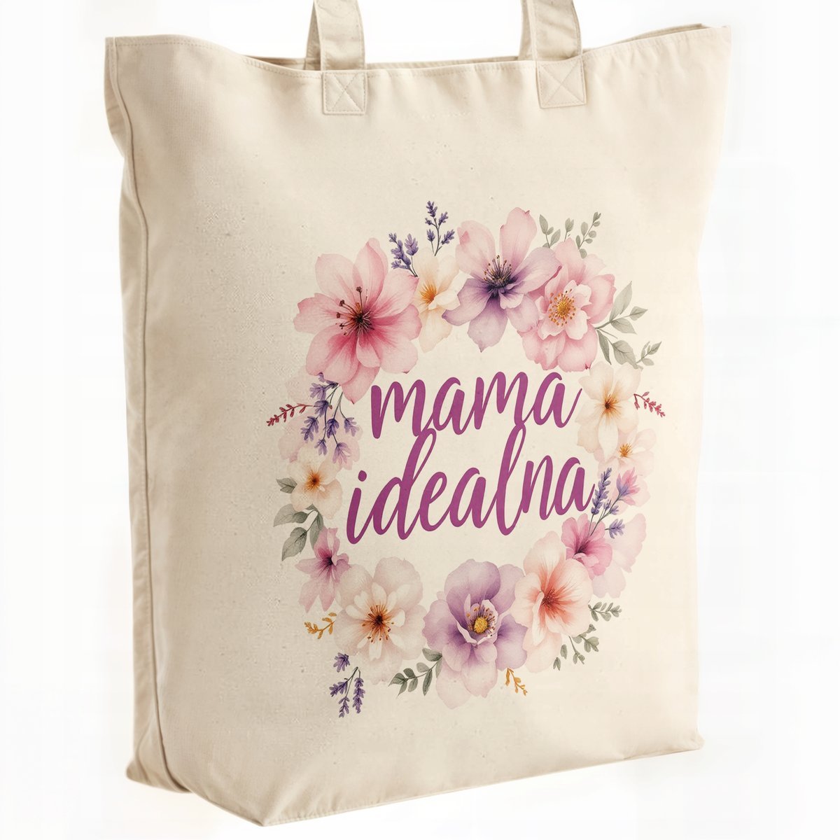 Torba bawełniana premium na zakupy Dzień Matki Prezent Mama Idealna