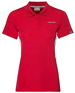 HEAD Damska koszulka polo Club Tech Polo W Polos czerwony czerwony XS - Koszulki i topy damskie - miniaturka - grafika 1