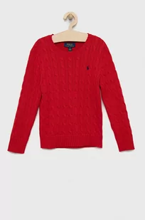 Polo Ralph Lauren sweter bawełniany dziecięcy kolor czerwony lekki - Swetry dla chłopców - miniaturka - grafika 1