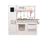 Zabawki interaktywne dla dzieci - Kuchnia Drewniana Dla Dzieci Nowoczesna Duża I Nowoczesna + Przybory - miniaturka - grafika 1