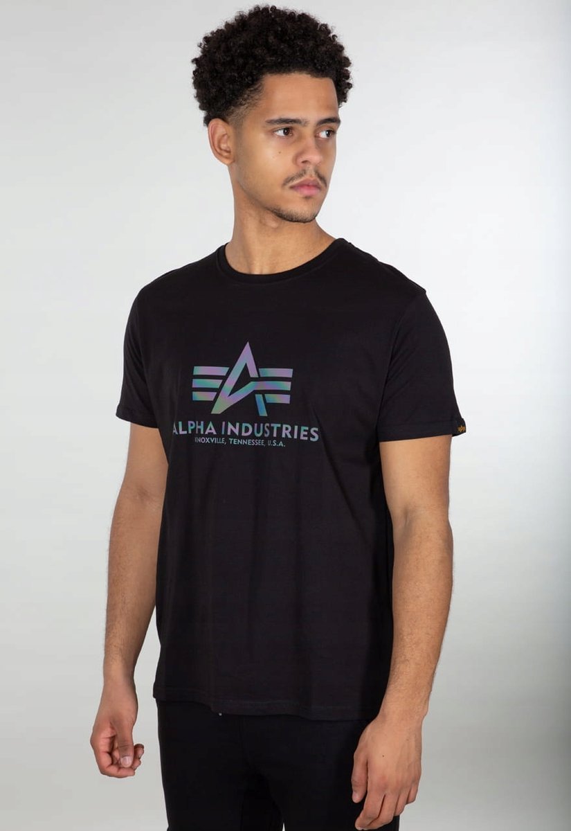 Alpha Industries T-shirt Rainbow Reflective (100501RR) czarny [Rozmiar XXL]