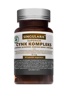 ACTIVEPHARM LABS SP. Z O.O. SP.K. ACTIVEPHARM LABS SP Z O.O SP.K Singularis Superior Cynk Kompleks 60 kapsułek - Witaminy i minerały - miniaturka - grafika 1