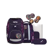 Plecaki - ergobag Prime School Backpack Set plecak dla dzieci unisex, Koni skrzydłowy niedźwiedź - ciemnoniebieski, Einheitsgröße, Zestaw z tornistrem - miniaturka - grafika 1