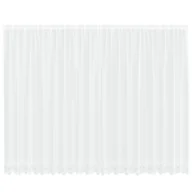 Zasłony - vidaXL Zasłony z zasłonami Kwiatowy Biały 500 x 220 cm Poliester - miniaturka - grafika 1